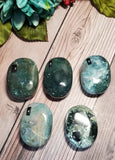 Moss Agate Palm Stone (Pick yours by number, prices vary)