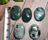 Moss Agate Palm Stone (Pick yours by number, prices vary)