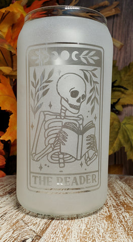 Bookish Themed 20 oz. Glass Can Tumblers