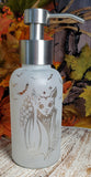 Bat Etched Glass Foaming Soap Dispenser