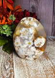 3.75" Flower Agate Free Form Standing Stone