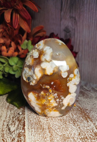 3.75" Flower Agate Free Form Standing Stone