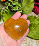 2.25 x 2.5" yellow Healers Quartz Heart