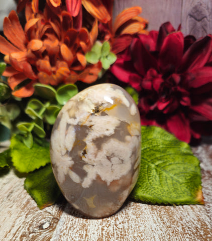 2.75" Flower Agate Free Form Standing Stone