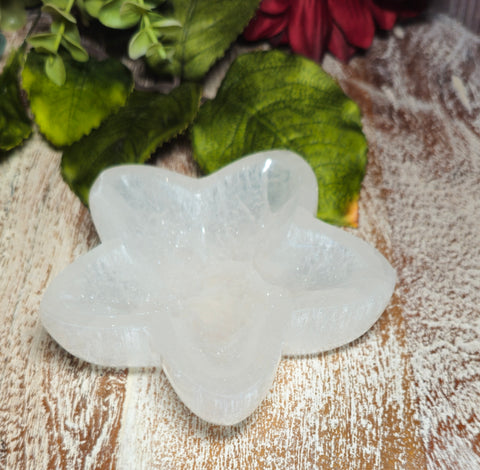 Selenite 4" Wide Trinket Bowl