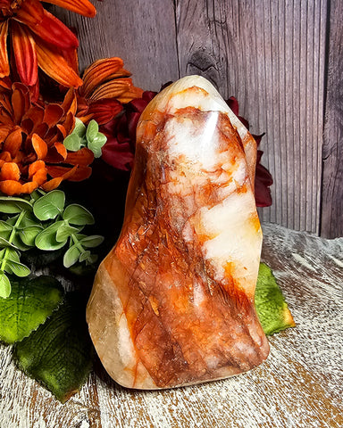 5" Tall Carnelian Flame Standing Stone