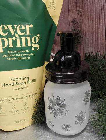 16 oz Etched Glass Foaming Soap/Sanitizer  Dispensor (Pick design option in drop down menu, diffrent ones available!)