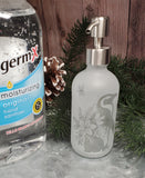 8oz Etched Glass Soap/Sanitizer  Dispensor
