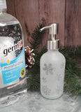 8oz Etched Glass Soap/Sanitizer  Dispensor