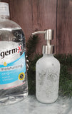 8oz Etched Glass Soap/Sanitizer  Dispensor