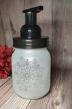 16 oz Etched Glass Foaming Soap/Sanitizer  Dispensor (Pick design option in drop down menu, diffrent ones available!)