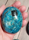 Blue Apatite Palm Stone (Pick yours by number, prices vary)