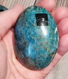Blue Apatite Palm Stone (Pick yours by number, prices vary)