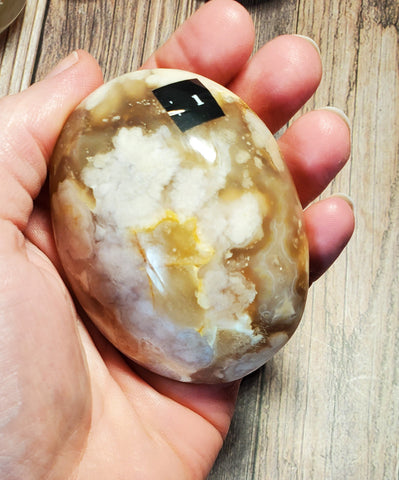 Flower Agate Palm Stone (Pick yours by number, prices vary)
