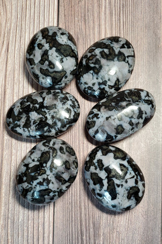 Medium Indigo Garbo (Merlinite) Palm Stone