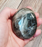 Black Moonstone Palm Stone (Pick yours by number, prices vary)