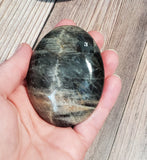 Black Moonstone Palm Stone (Pick yours by number, prices vary)