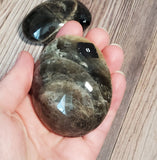 Black Moonstone Palm Stone (Pick yours by number, prices vary)