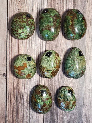 Chrysoprase Palm Stone (Pick yours by number, prices vary)