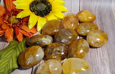 Yellow (Golden Healer) Quartz Palm/Pocket Stone