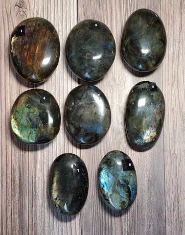 Labradorite Palm Stone (Pick yours by number, prices vary)
