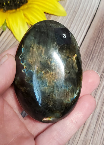 Labradorite Palm Stone (Pick yours by number, prices vary)