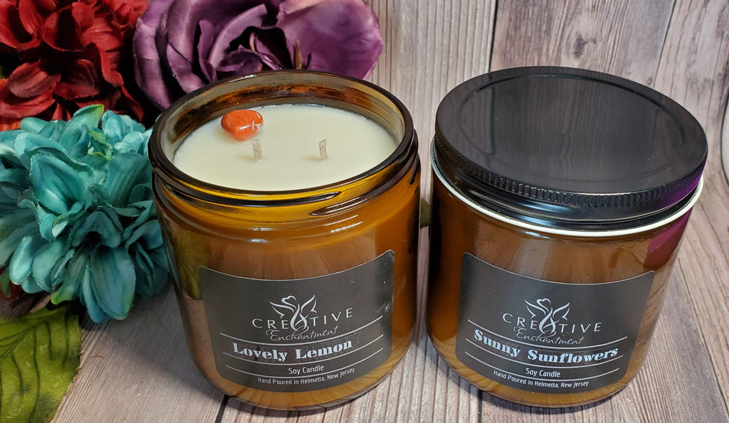 Classics Collection 16 oz Amber Jar Soy Candles – Creative Enchantment  Candles & More