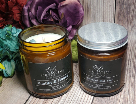 Classics Collection 8 oz Amber Jar Soy Candles