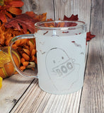 15 oz  Random Surprise Halloween Borosilicate lightweight Etched Glass Mugs