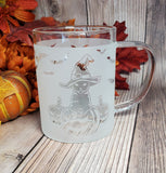 (Choose Design) 15 oz Halloween Borosilicate lightweight Etched Glass Mugs