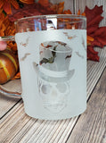 (Choose Design) 15 oz Halloween Borosilicate lightweight Etched Glass Mugs