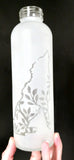 18 oz Etched Glass Bottles