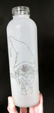 18 oz Etched Glass Bottles