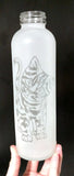 18 oz Etched Glass Bottles