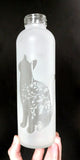 18 oz Etched Glass Bottles