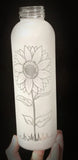 18 oz Etched Glass Bottles