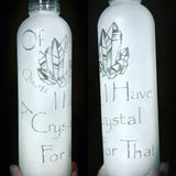 18 oz Etched Glass Bottles