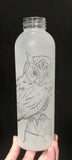 18 oz Etched Glass Bottles