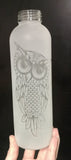 18 oz Etched Glass Bottles