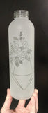 18 oz Etched Glass Bottles
