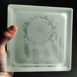 Dream Catcher 6X6 Etched Glass Light Block