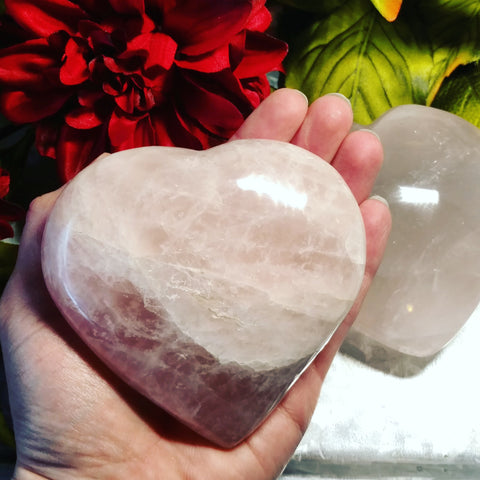 4"  Extra Large Rose Quartz Heart