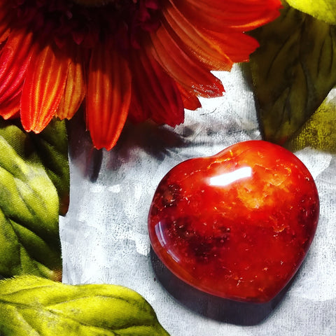 2 1/4" Pocket Carnelian Heart