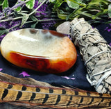 White Sage & Carnelian Dish  Set