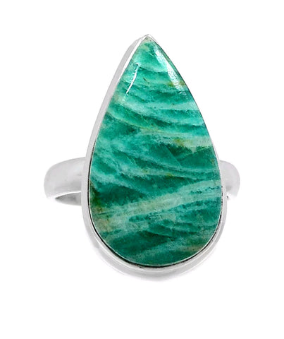 Amazonite Sterling Silver Ring Size 7