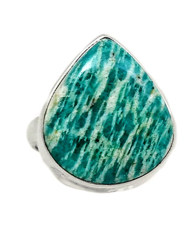 Amazonite Sterling Silver Ring Size 5
