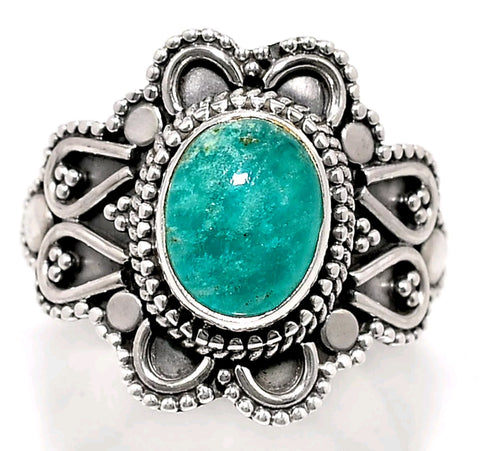 Amazonite Sterling Silver Ring Size 7