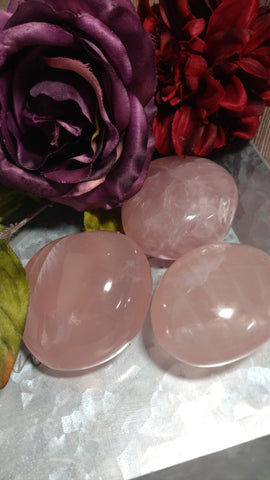 Rose Quartz Large Palm Stone