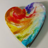 10" & 8" Love is Love epoxy wall art heart set