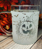 (Choose Design) 15 oz Halloween Borosilicate lightweight Etched Glass Mugs